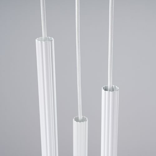 Lustre Acier Blanc G9 3 Arche