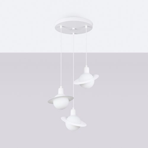 Lustre Acier Blanc G9 3 Hyperion