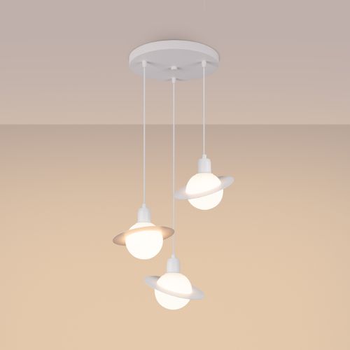 Lustre Acier Blanc G9 3 Hyperion