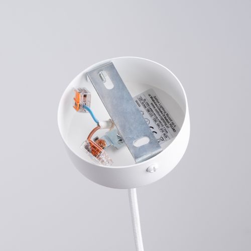 Lustre Acier Blanc E27 1 Nicus