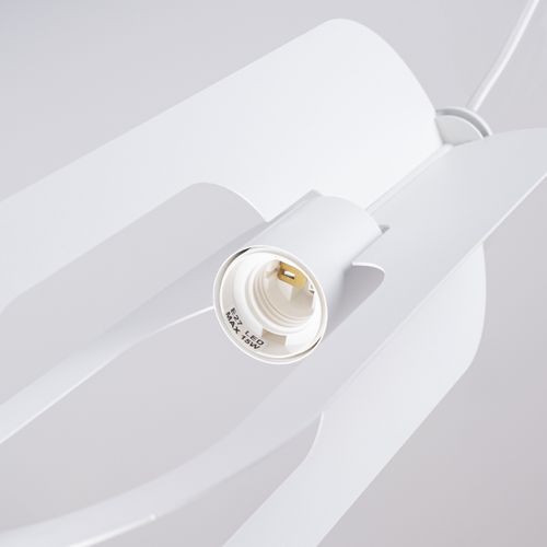 Lustre Acier Blanc E27 1 Nicus