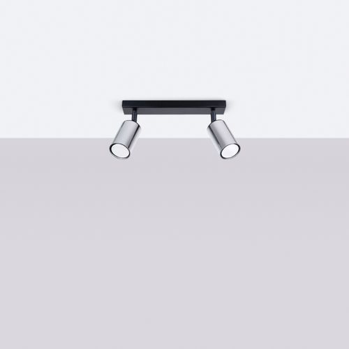 Plafonnier Acier Noir/chromé Gu10 2 Winx