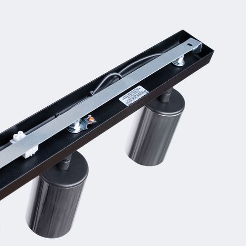 Plafonnier Acier Noir/chromé Gu10 3 Winx Line