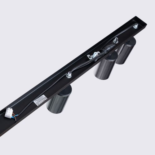 Plafonnier Acier Noir/chromé Gu10 6 Winx Line