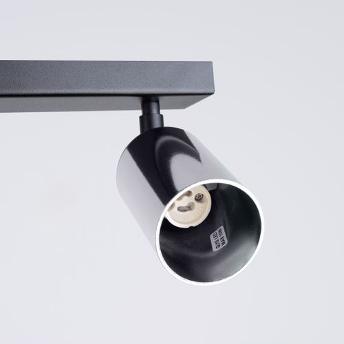 Plafonnier Acier Noir/chromé Gu10 6 Winx Line