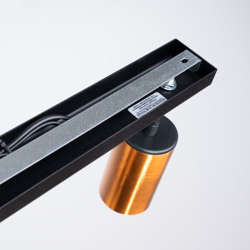 Plafonnier Acier Noir/cuivre Gu10 2 Winx