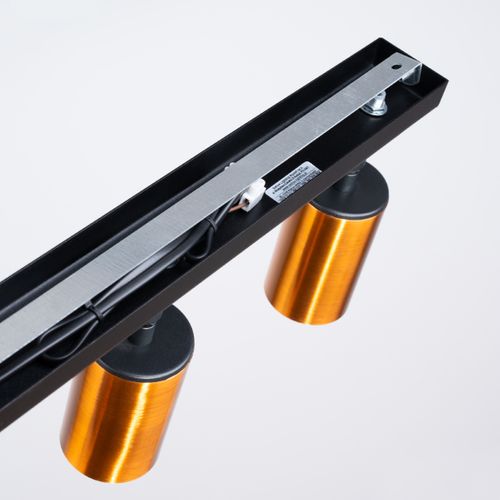 Plafonnier Acier Noir/cuivre Gu10 3 Winx Line