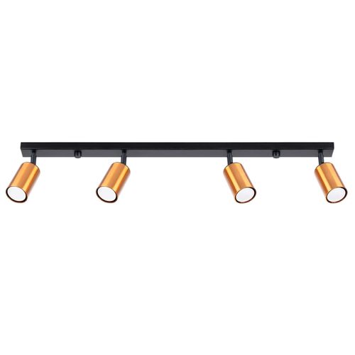 Plafonnier Acier Noir/cuivre Gu10 4 Winx Line