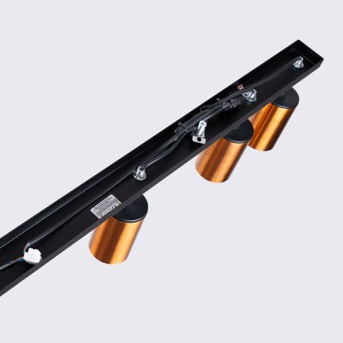 Plafonnier Acier Noir/cuivre Gu10 6 Winx Line