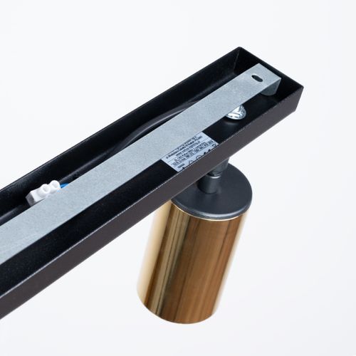 Plafonnier Acier Or/noir Gu10 2 Winx