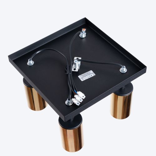 Plafonnier Acier Or/noir Gu10 4 Winx