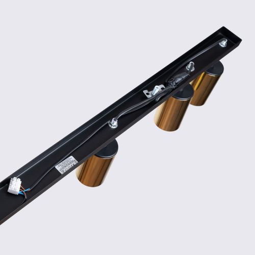 Plafonnier Acier Or/noir Gu10 6 Winx Line