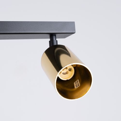 Plafonnier Acier Or/noir Gu10 6 Winx Line