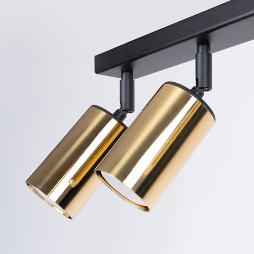 Plafonnier Acier Or/noir Gu10 6 Winx Line
