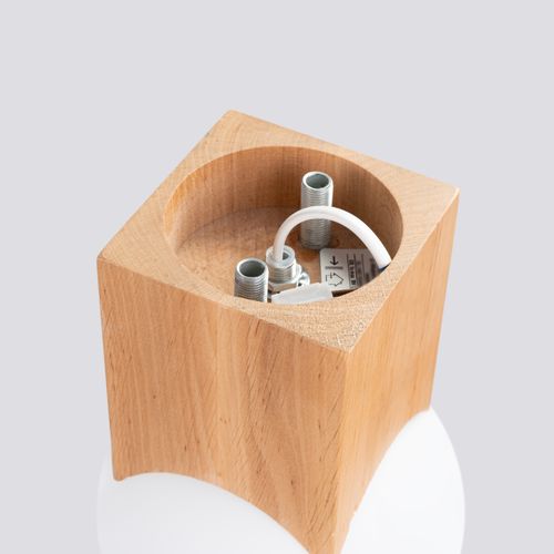 Plafonnier Bois Bois Naturel/blanc G9 1 Solis