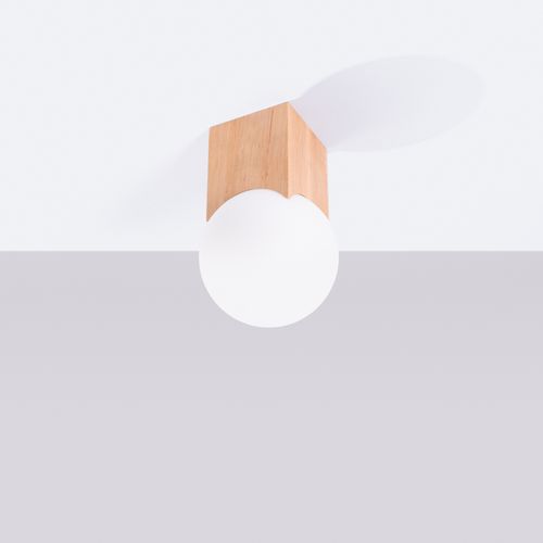 Plafonnier Bois Bois Naturel/blanc G9 1 Solis