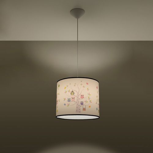 Suspension Pvc Multicolore E27 1 Hibou 40