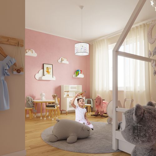 Suspension Pvc Multicolore E27 1 Hibou 30