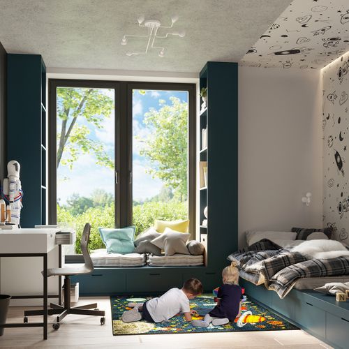 Lustre Acier Blanc E27 8 Vector