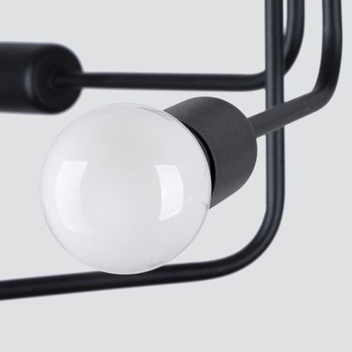 Lustre Acier Noir E27 6 Norah