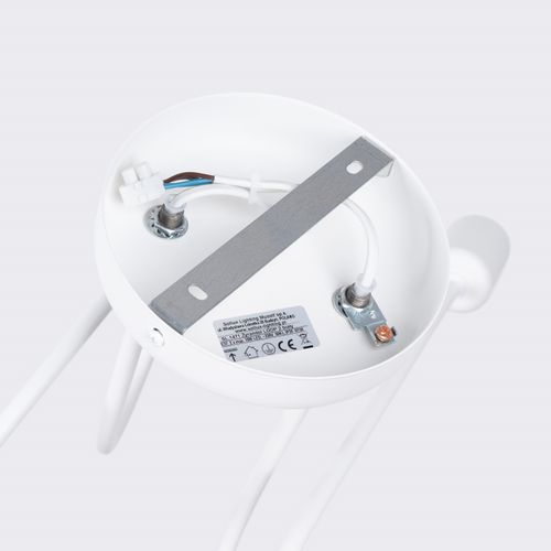 Lustre Acier Blanc E27 2 Loop