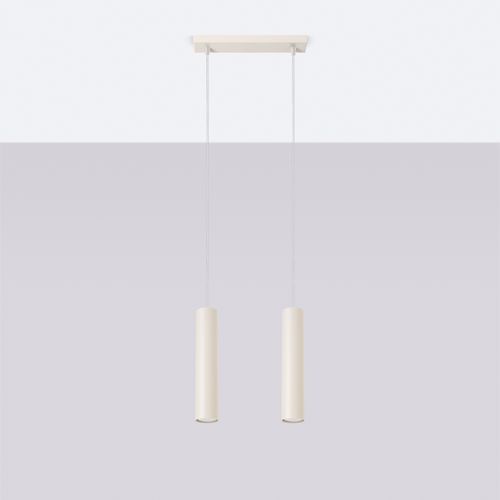 Suspension Acier Beige Gu10 2 Lagos