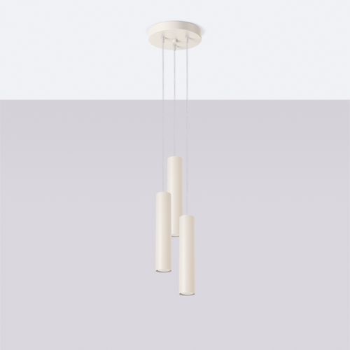 Suspension Acier Beige Gu10 3 Lagos