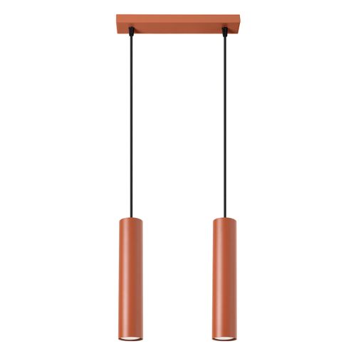 Suspension Acier Ocre Rouge Gu10 2 Lagos