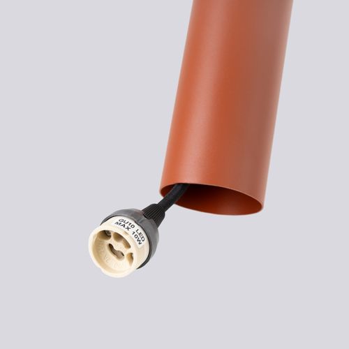 Suspension Acier Ocre Rouge Gu10 2 Lagos
