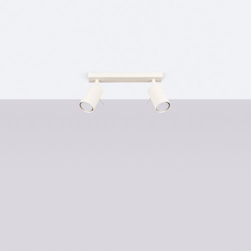 Plafonnier Acier Beige Gu10 2 Ring