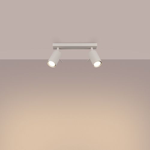 Plafonnier Acier Beige Gu10 2 Ring