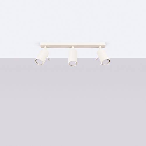 Plafonnier Acier Beige Gu10 3 Ring Line