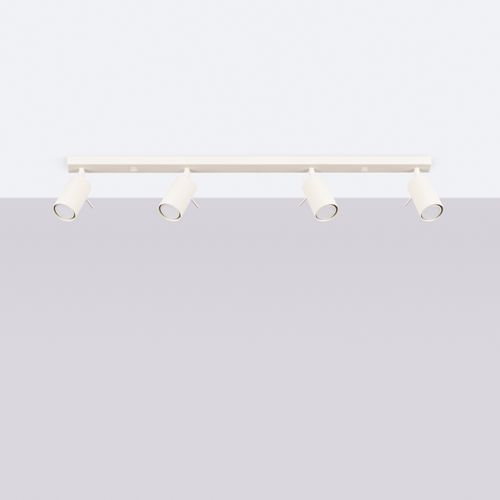 Plafonnier Acier Beige Gu10 4 Ring