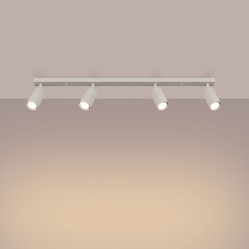 Plafonnier Acier Beige Gu10 4 Ring