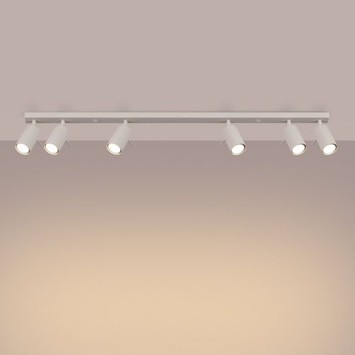 Plafonnier Acier Beige Gu10 6 Ring