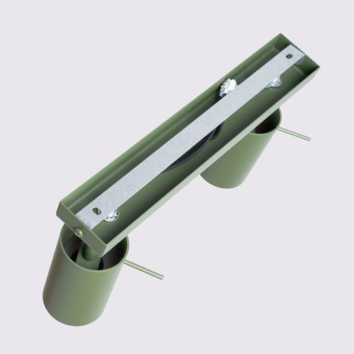 Plafonnier Acier Vert Olive Gu10 2 Ring