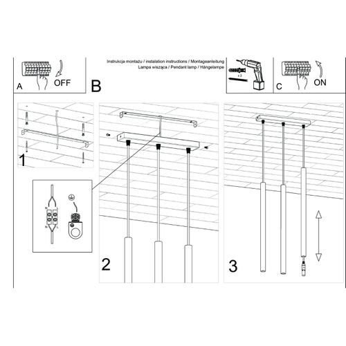 Suspension Acier Beige G9 3 Pastelo Line