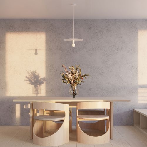 Suspension Acier Blanc E27 1 Flavio