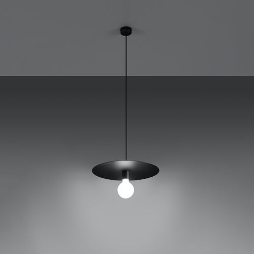 Suspension Acier Noir E27 1 Flavio