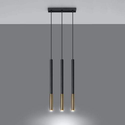 Suspension Acier Or/noir G9 3 Mozaica Line