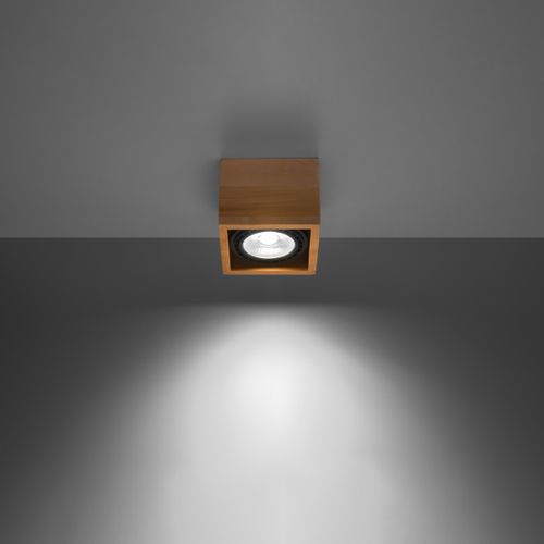 Plafonnier Bois Bois Naturel Gu10 1 Quatro