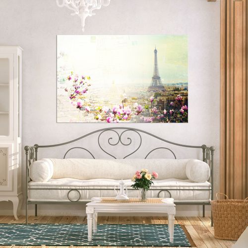 Tableau Imprimé "postcards From Paris Wide" 60 X 90 Cm