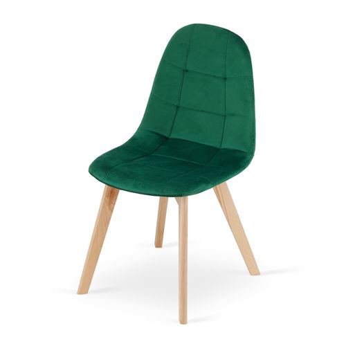 Chaise Bora - Velours Vert Foncé X 1 60x40x50