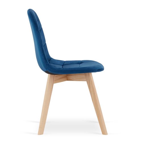 Chaise Bora - Velours Bleu Marine X 1 60x40x50