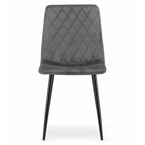 Chaise Turin - Velours Gris Foncé X 1 60x50x50