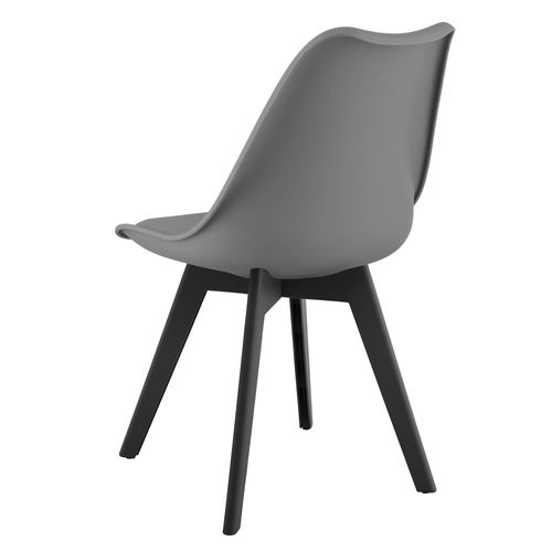 Chaise Mark - Gris Graphite / Pieds Noirs X 1 45x45x50
