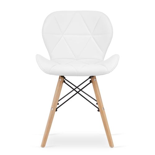 Chaise Lago Simili Cuir - Blanche X 1 45x45x50