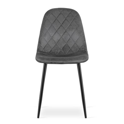 Chaise Asti - Velours Gris Foncé X 1 60x40x50