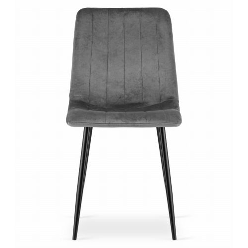 Chaise Lava - Velours Gris Foncé X 1 60x50x50