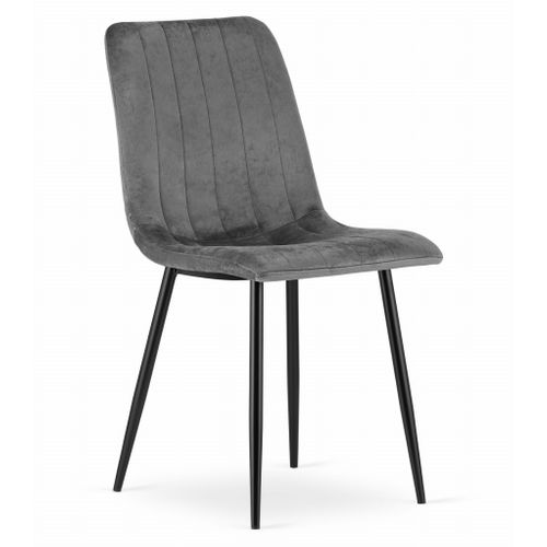 Chaise Lava - Velours Gris Foncé X 1 60x50x50